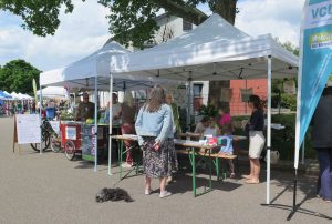 Infostand Tempo 7 auf dem Klimatag in Grötzingen im Mai 2025